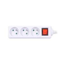 SOLIGHT zásuvka pro pohyblivý přívod 3-zásuvkový vypínač /PZ12/