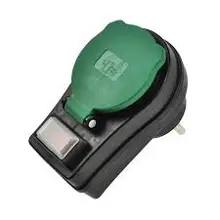 SOLIGHT zásuvka.průběžná IP44 16A černá vypínač kryt zásuvky