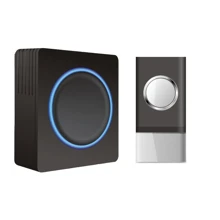 SOLIGHT zvonek bezdrátový do zásuvky 120m černý voděodolný