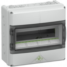 SPELSBERG rozvodnice na omítku AK 14 14mod. IP65 průhledná dvířka šedá N/PE