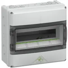 SPELSBERG rozvodnice na omítku AK 14 14mod. IP65 průhledná dvířka šedá N/PE