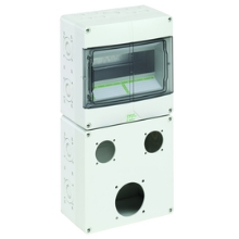 SPELSBERG rozvodnice na omítku STV 912-L 9mod. IP44 průhledná dvířka šedá N/PE