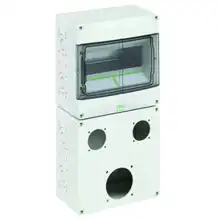 SPELSBERG rozvodnice na omítku STV 912-L 9mod. IP44 průhledná dvířka šedá N/PE