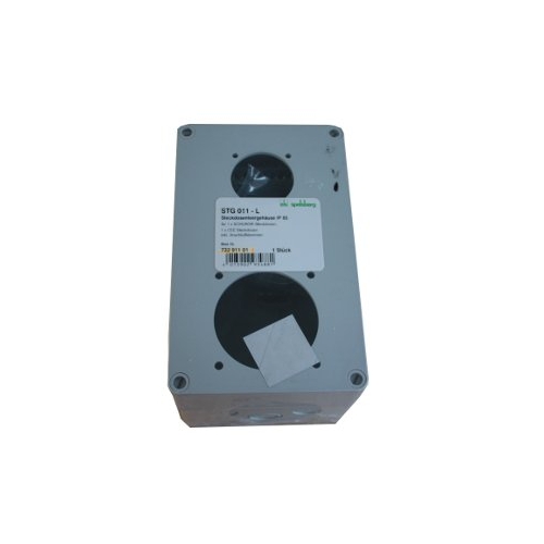 SPELSBERG zásuvková rozvodnice STG 011-L 0mod. IP44 plná.dvířka šedá 2 otvory