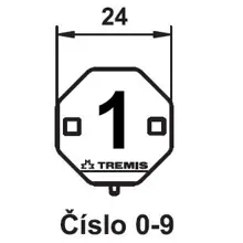 TREMIS štítek označení číslo 1