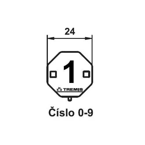 TREMIS štítek označení číslo 1
