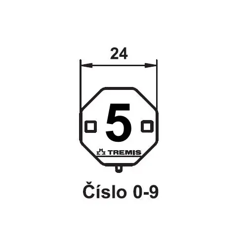 TREMIS štítek označení číslo 5