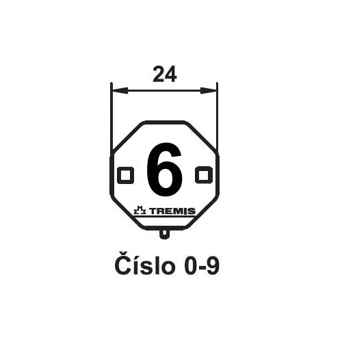 TREMIS štítek označení číslo 6