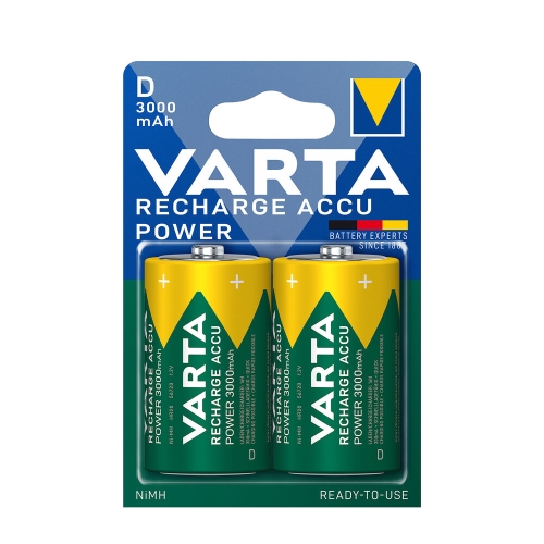 VARTA baterie nabíjecí NiMH 3000mAh D/HR20/56720 ;BL2