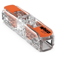 WAGO instalační svorka s páčkou 0.2-4 mm2 transp/oranž Kód:221-2411