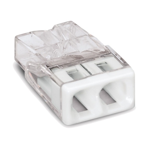 WAGO krabicová svorka 2x0.5-2.5 mm2 transp/bílá Kód:2273-202 ;pytel=2500ks