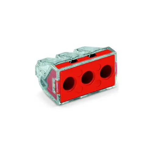 WAGO krabicová svorka 3x2.5-6 mm2 transp/červ Kód:773-173