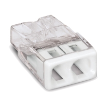 WAGO svorka krabicova 2x0.5-2.5 mm2 transp/bílá Kód:2273-202/50 bal.50ks