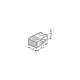 WAGO svorka.krabicova 2x0.5-2.5 mm2 transp/bílá Kód:2273-202 ; bal.=100ks