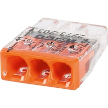 WAGO svorka.krabicová 3x0.5-2.5 mm2 transp/oranž Kód:2273-203 ;pytel=2500ks