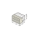 WAGO svorka.krabicova 8x0.5-2.5 mm2 transp/seda Kód:2273-208 ; bal.=50ks