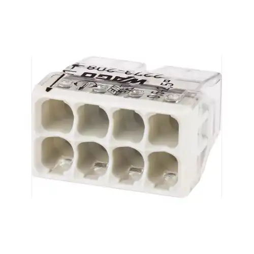 WAGO svorka krabicová 8x0.5-2.5 mm2 transp/šedá Kód:2273-208 ;pytel=2500ks
