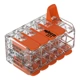 WAGO svorka s páčkou 10x0.14-4 mm2 transp/oranž Kód:221-420