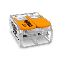 WAGO svorka s páčkou 2x0.5-6 mm2 transp/oranž Kód:221-612