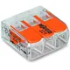 WAGO svorka s páčkou 3x0.14-4 mm2 transp/oranž Kód:221-413