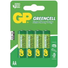 GP baterie zinko-chlorid. GREENCELL AA/R6/15G ;BL4