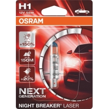 OSRAM autožárovka H1 NIGHT BREAKER LASER 64150NL 55W 12V P14.5s blistr