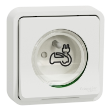 Schneider MUREVA zásuvka pro elektromobil vestav. 250V 16A 2P+PE IP55 ; bílá